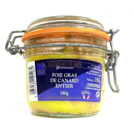 Foie gras de canard entier - 180g (non bio)