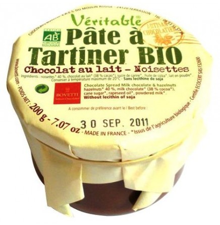 Pâte à tartiner chocolat noir 40% noisettes bio